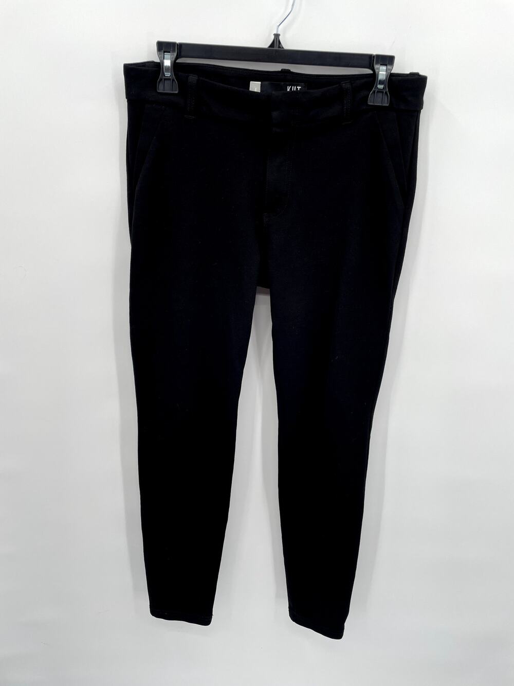 Kut from the Kloth Mia Skinny Black Ankle Dress Pant // 4